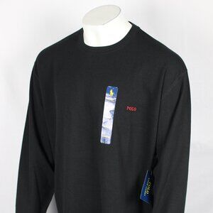 Polo Ralph Lauren Men's Shirt Waffle Long Sleeve Thermal Big 4X Black / Red Pony